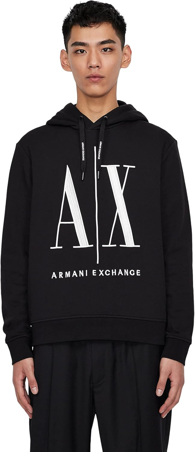 A|X ARMANI EXCHANGE Men's Icon Project Embroidered Logo Hooded Sweatshirt | Amazon (US)