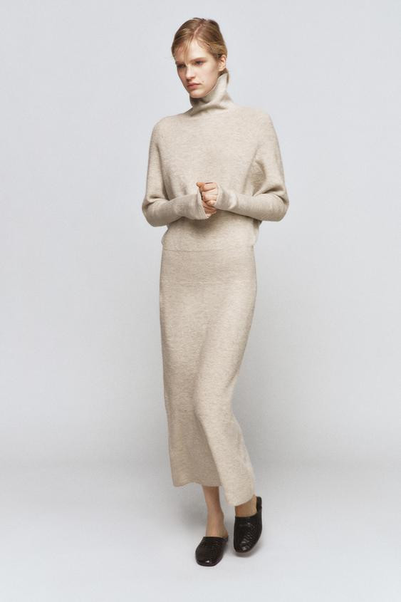 BATWING SLEEVE KNIT DRESS | Zara US