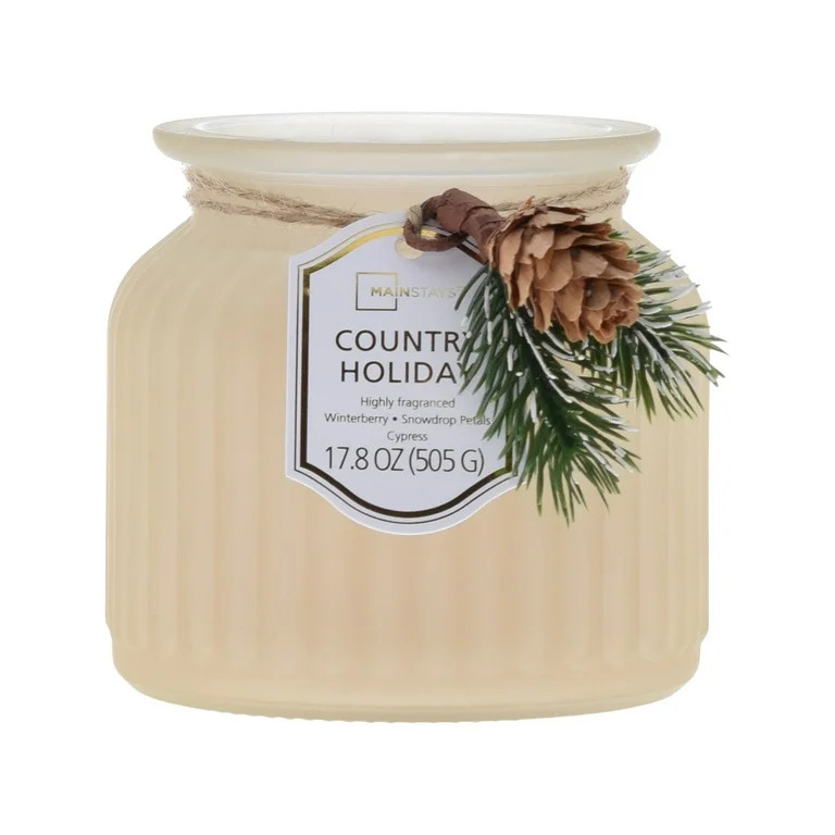 Mainstays 17.5oz 2-Wick Pagoda Jar Candle, Country Holiday | Walmart (US)