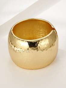 Wide drum gold bangle  | SHEIN