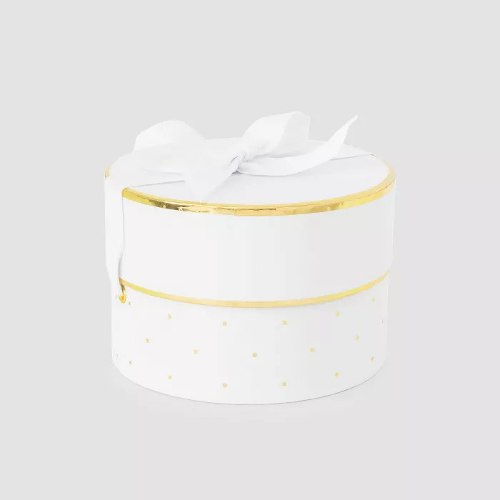 Gold Dots on White Small Round Box - Sugar Paper™ | Target
