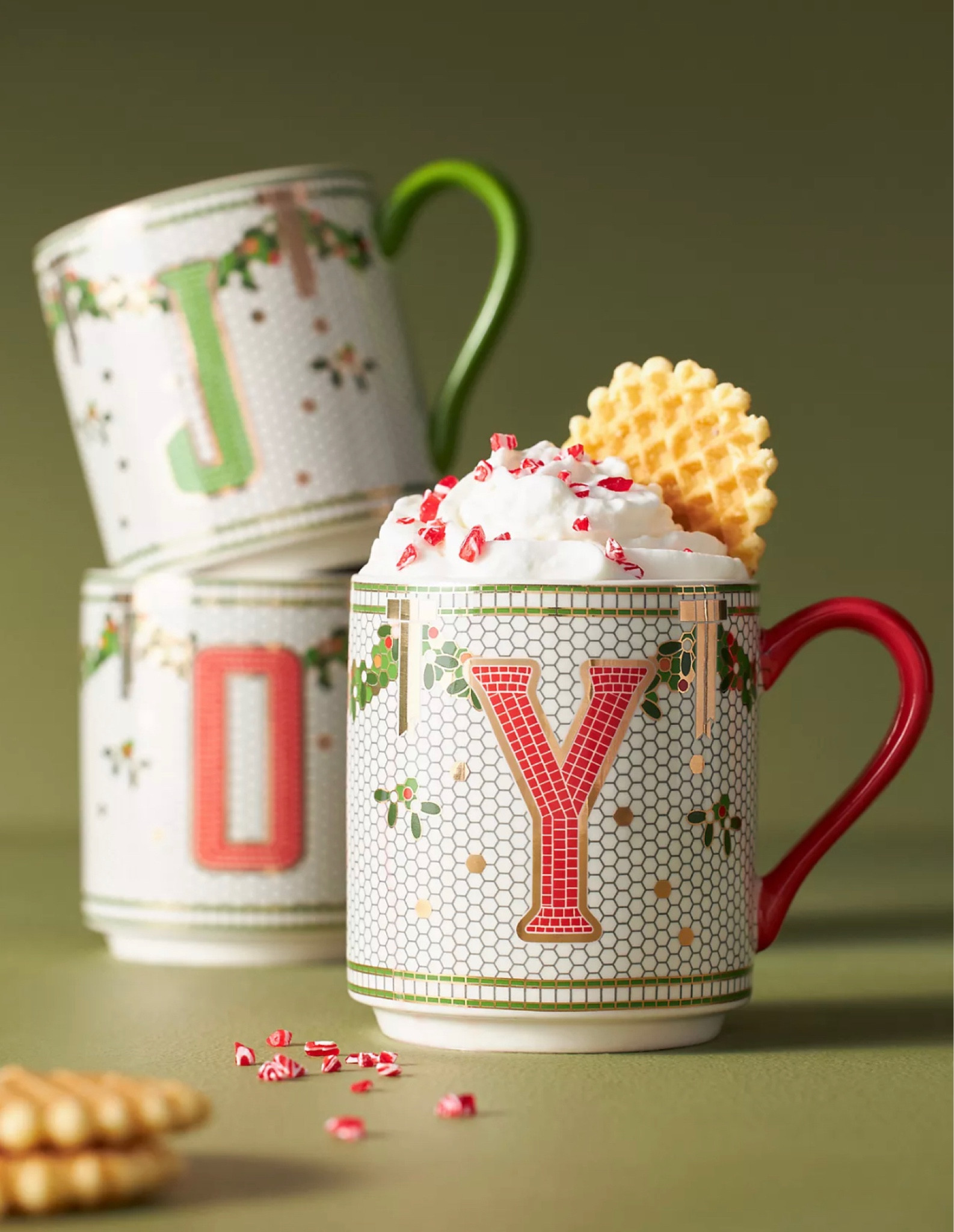 NEW Anthropologie holiday tile mug
monogram 
Coffee cup
Red
Green
Gift idea
Teachers
Christmas 
Hot cocoa
Initial cup

#LTKhome #LTKGiftGuide #LTKSeasonal