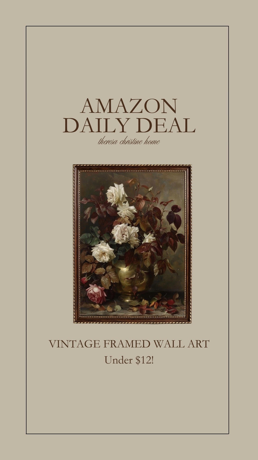 Amazon daily deal 🤎 the moodiest wall art in a frame — I can’t believe the price! Such an affordable Amazon home find.

#LTKHome #LTKSeasonal