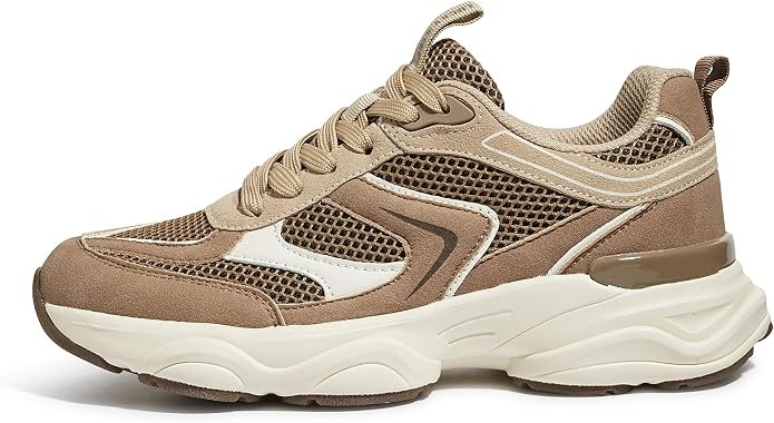LUCKY STEP Women's Mesh Fashion Platform Athletic Sneakers | Amazon (US)