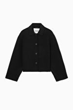 BOXY DOUBLE-FACED WOOL JACKET - BLACK - Jackets - COS | COS (US)