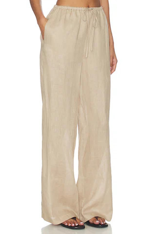FRAME The Linen Lounge Pant in Flax from Revolve.com | Revolve Clothing (Global)