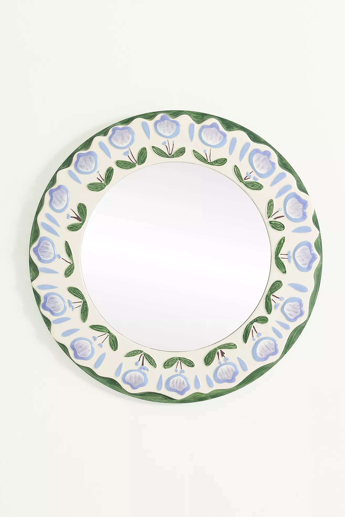 Tulip Flower Round Wall Mirror | Anthropologie (US)