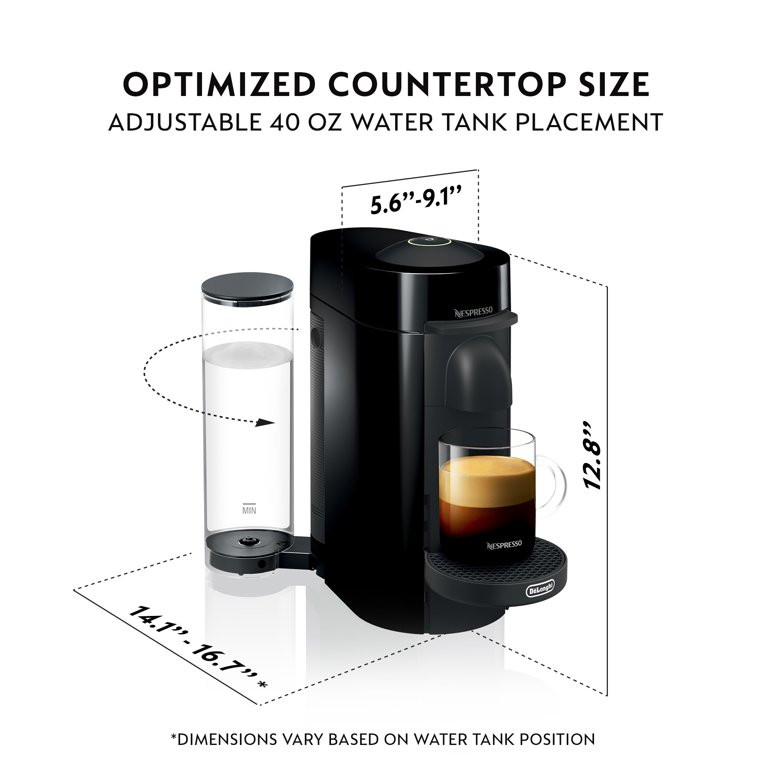 Nespresso Vertuo Plus Coffee and Espresso Maker by De'Longhi, Black | Walmart (US)