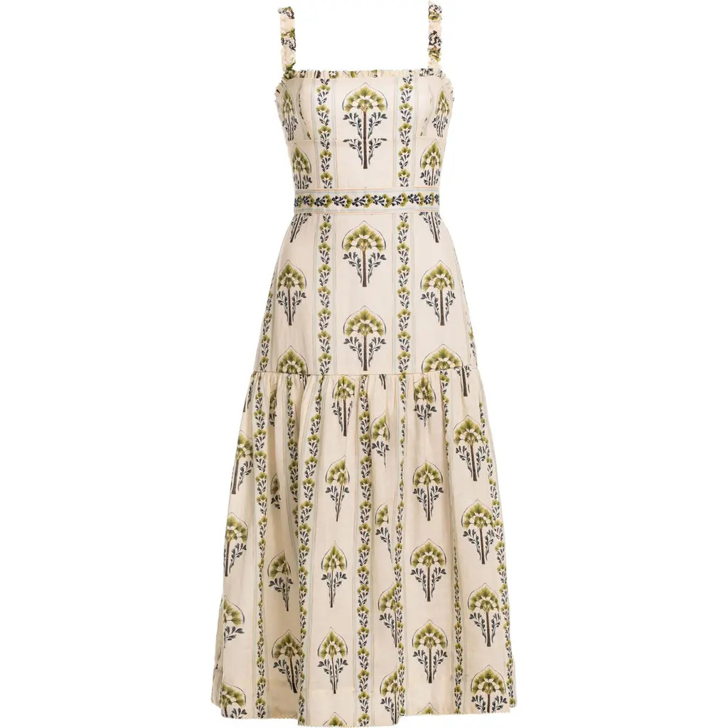 Agua by Agua Bendita Níspero Moriche Midi Dress in Multi at Nordstrom, Size Small | Nordstrom