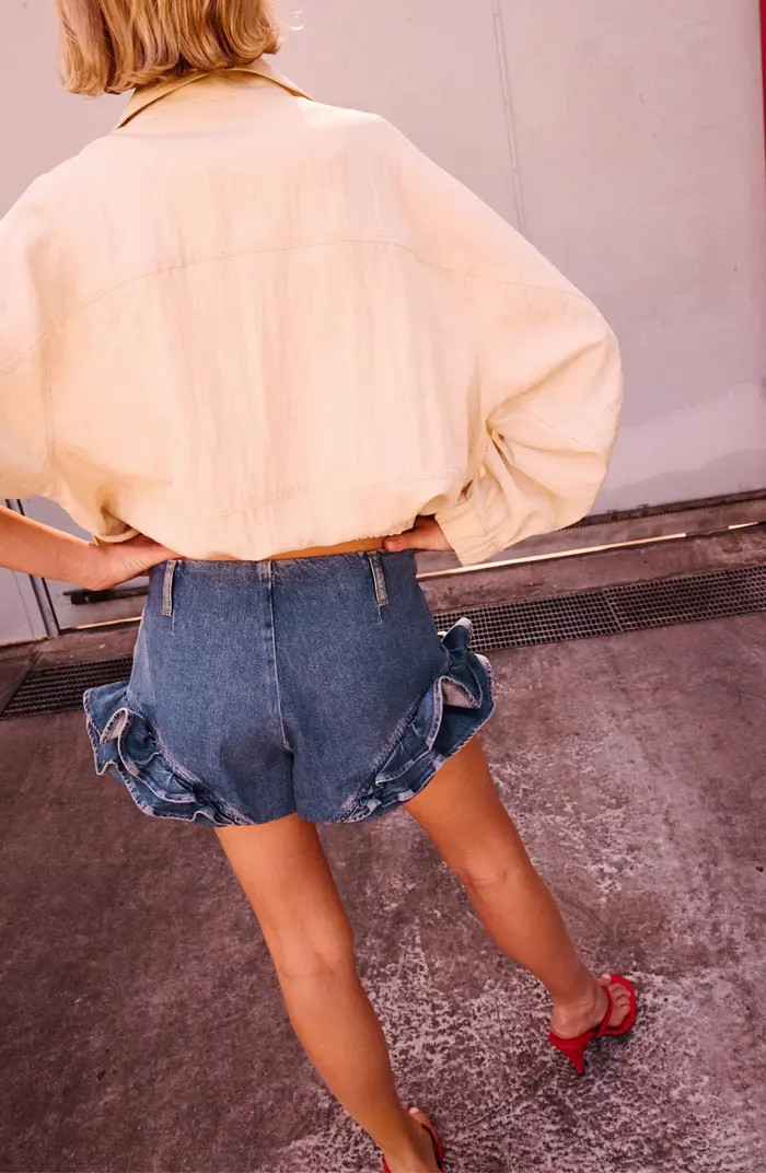 Starring Hailey Bieber Agata Denim Shorts | Nordstrom