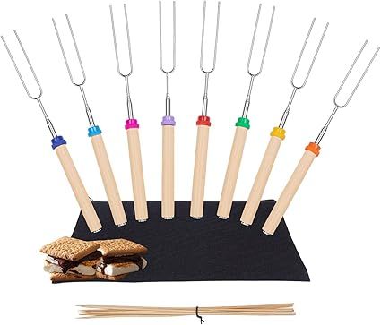 Y-me Marshmallow Roasting Sticks, Smores Sticks for Fire Pit, Smores Kit for Fire Pit, Smores Ske... | Amazon (US)