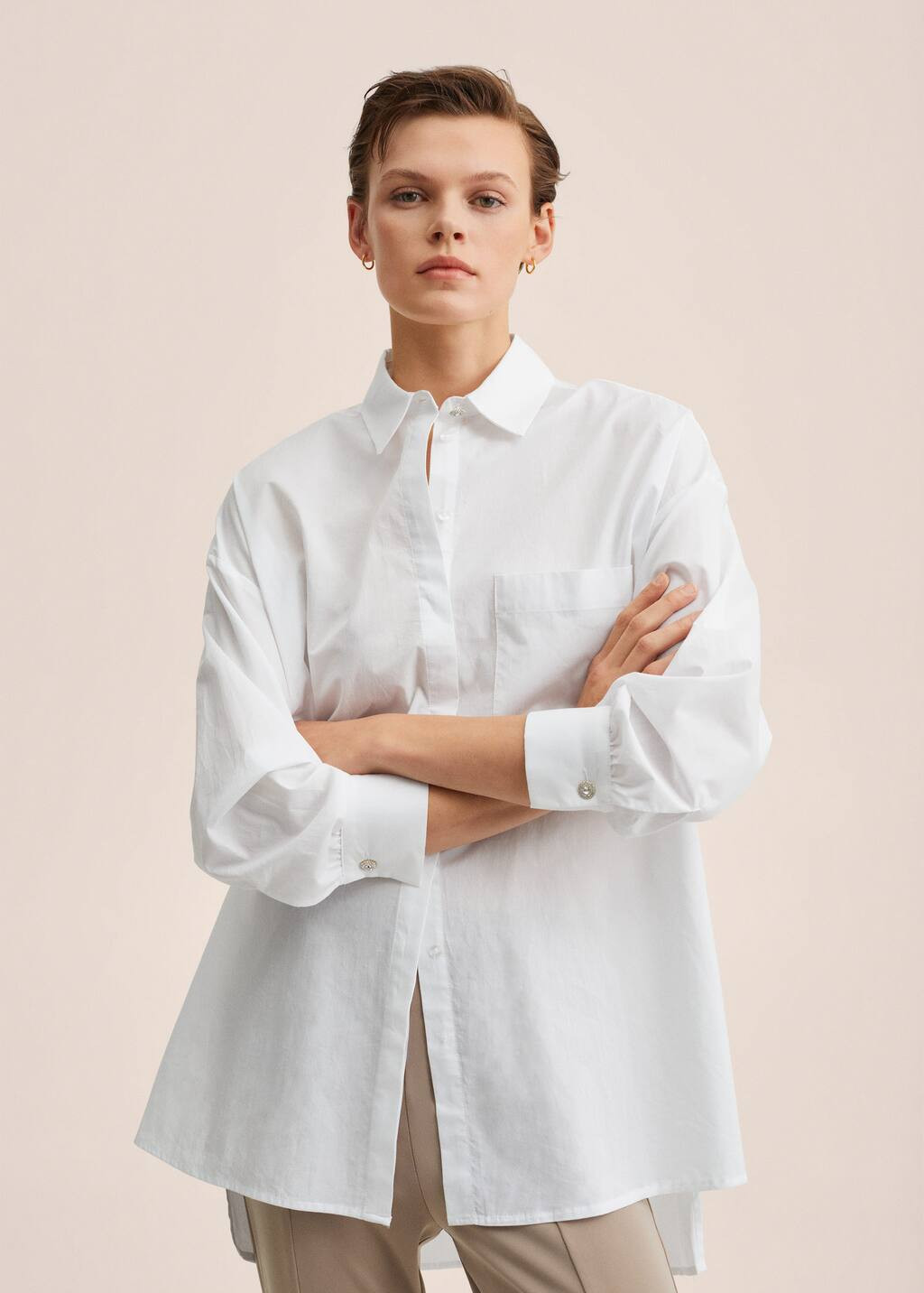 Oversize cotton shirt | MANGO (US)