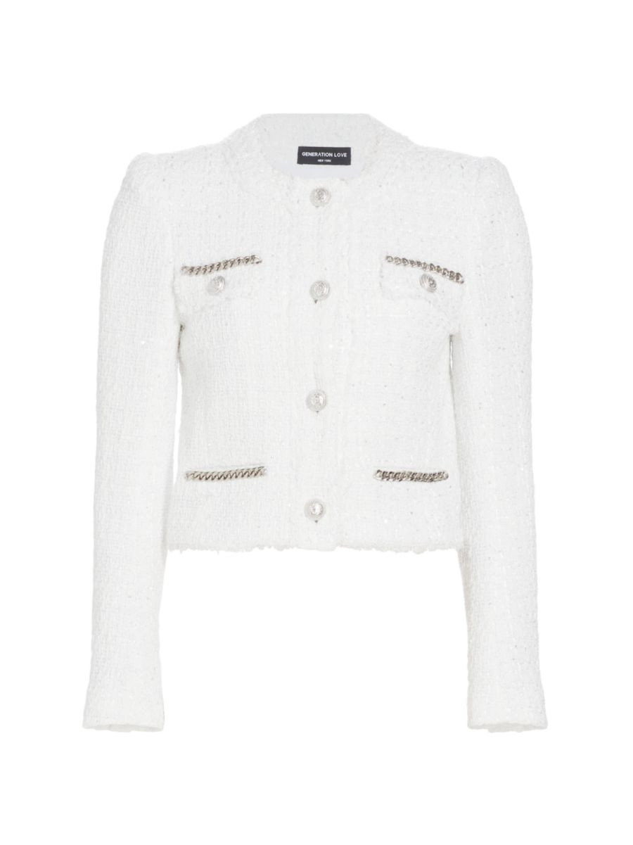 Kristen Chain Tweed Blazer | Saks Fifth Avenue