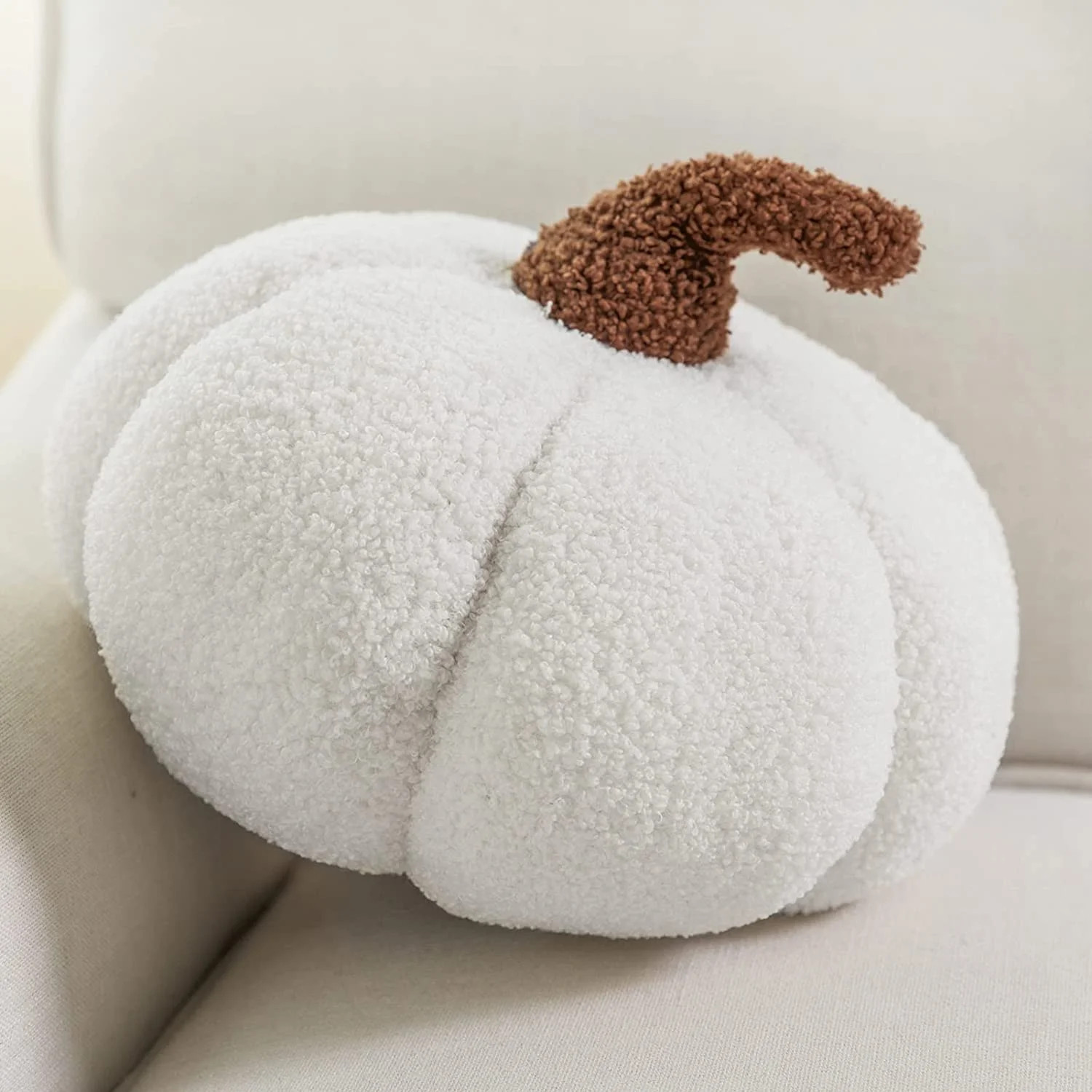 Throw Pillow Teddy Fleece Pumpkin Throw Pillows Ultra Soft Sherpa Decorative Cute 3D Shaped Cushi... | Walmart (US)