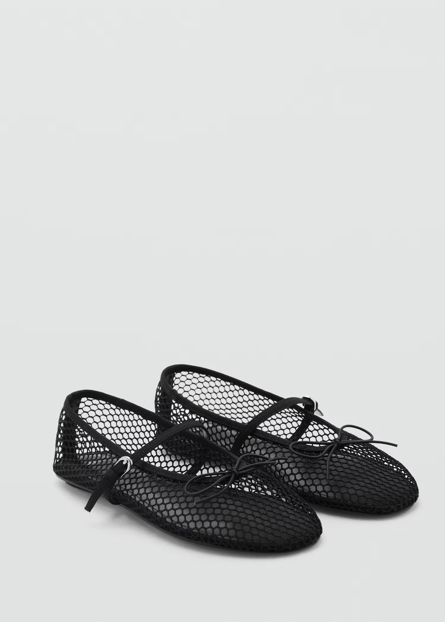 Mesh ballet flats with buckle strap - Women | MANGO USA | Mango (US/MX/AU)