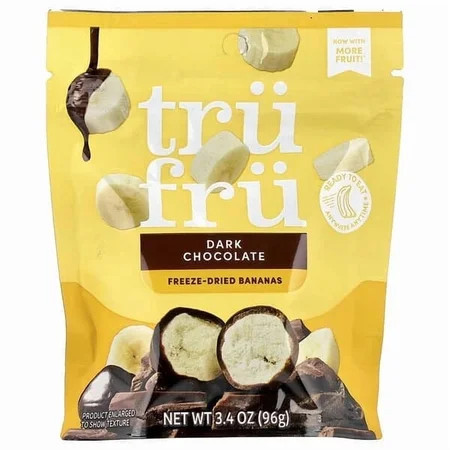 Tru Fru, Freeze-Dried Bananas, Dark Chocolate, 3.4 oz | Walmart (US)