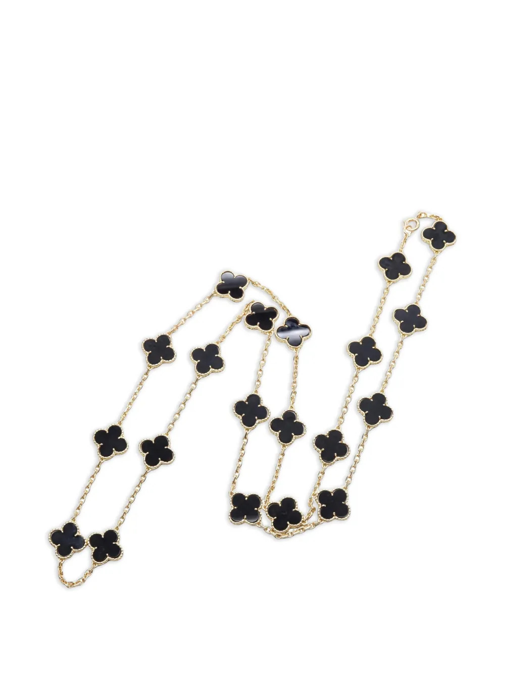 Van Cleef & Arpels Pre-Owned Alhambra 20 onyx necklace - Gold | Farfetch Global