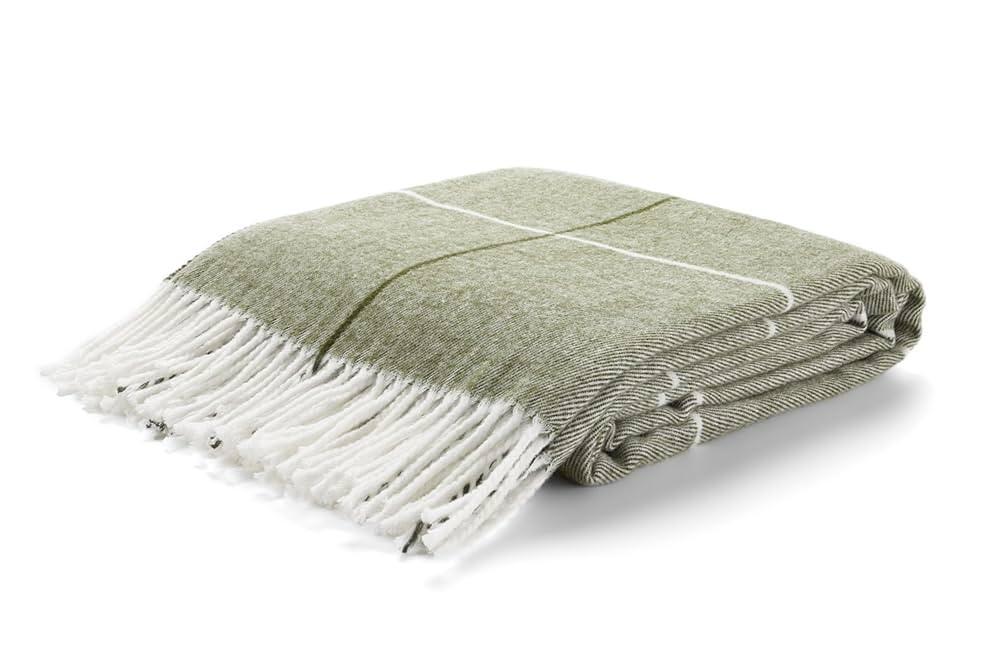 Arus Acrylic Highlands Collection Queen Size Tartan Plaid Design Throw Blanket Green Stripes, 60x... | Amazon (US)