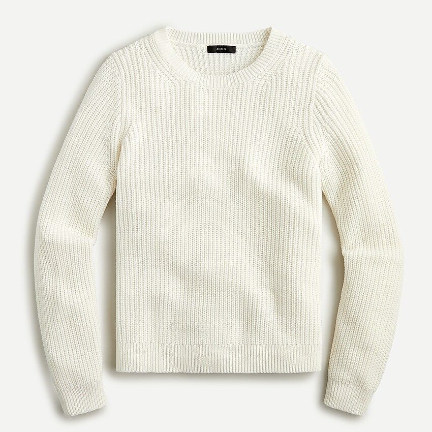 Fisherman crewneck sweater in cotton-cashmere | J.Crew US