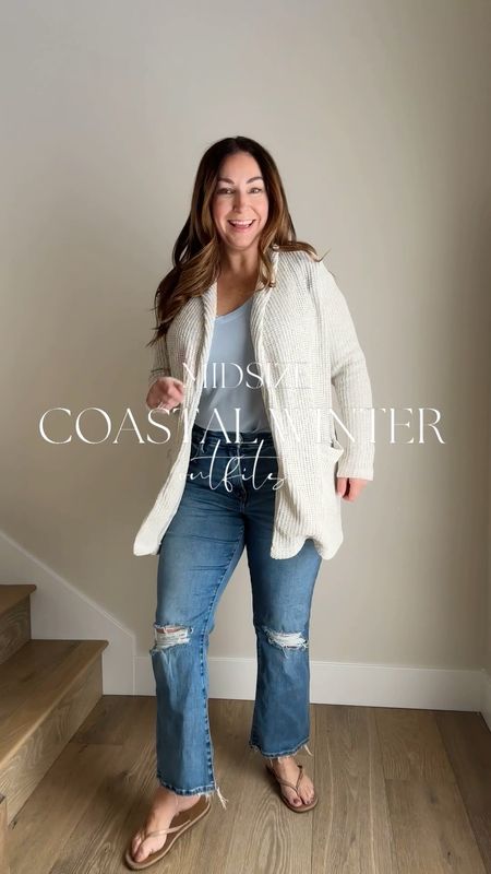 Coastal winter outfits from Gibsonlook wearing large in all tops and Ponte pants. Wearing 14 in jeans 

Use code RYANNE20 for 20% off new arrivals 

#LTKmidsize #LTKVideo #LTKSeasonal