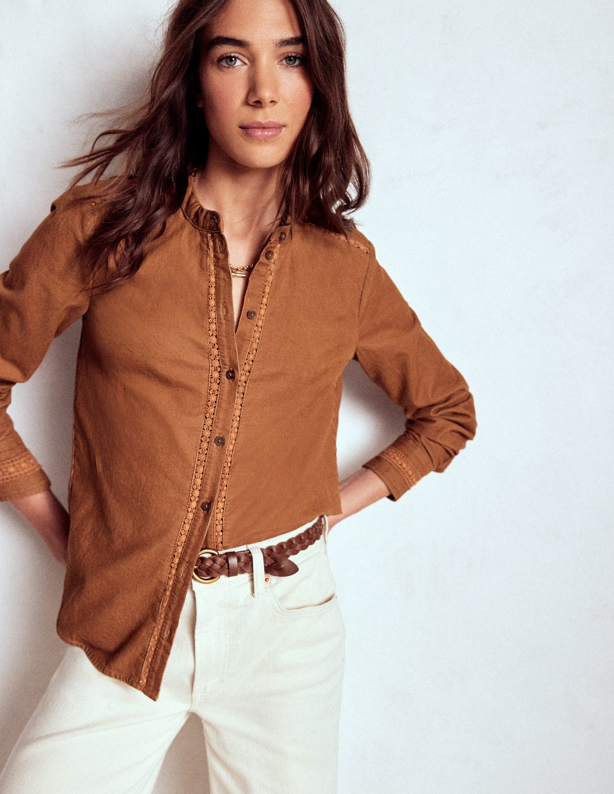 Victoria Cord Shirt-Ginger | Boden UK