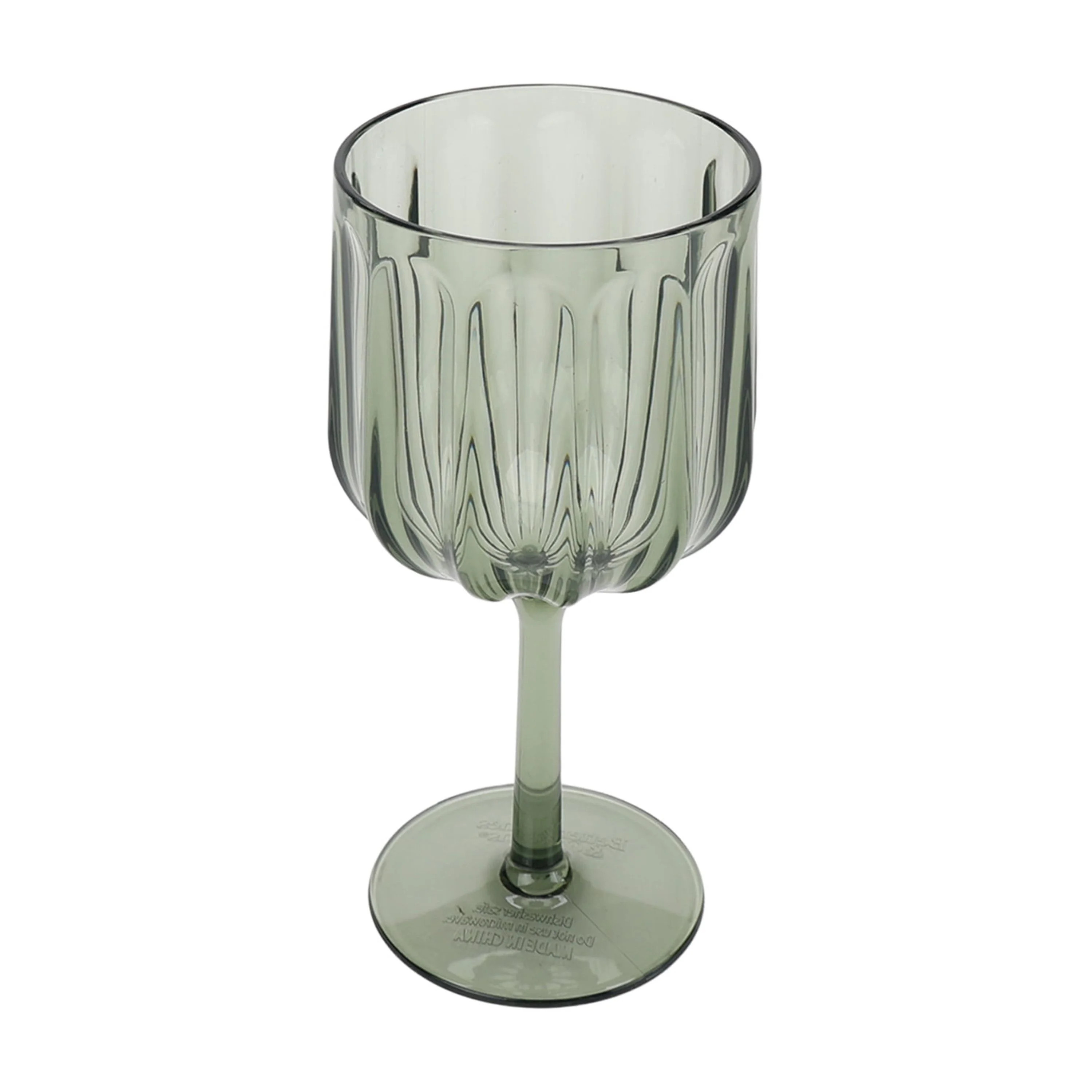 Better Homes & Gardens 17-Ounce Tritan Plastic Stemmed Wine Glass, Green | Walmart (US)