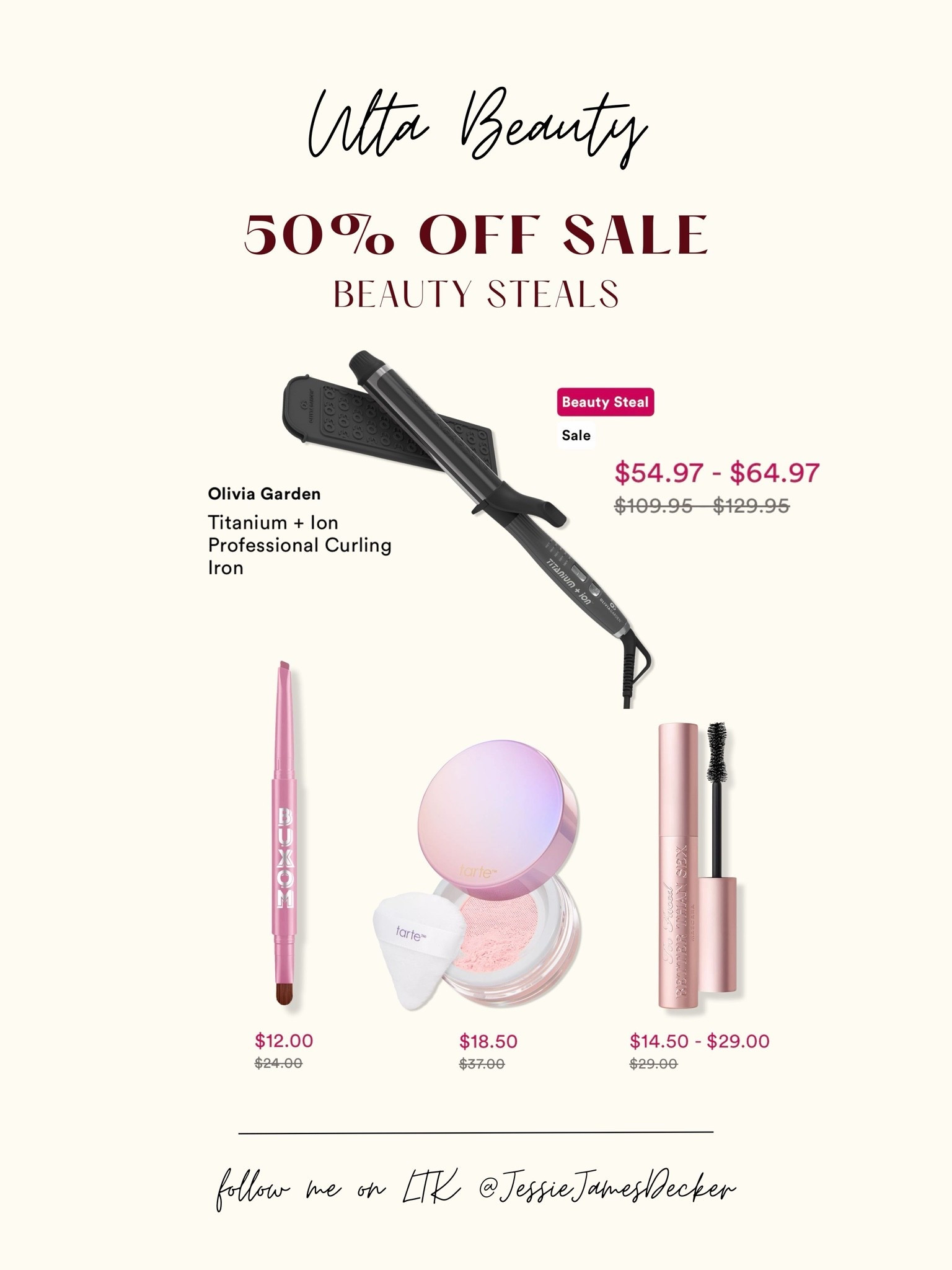 Ulta Beauty Event: 50% off sale Beauty Steals, shop today’s deals!

#LTKSaleAlert #LTKBeauty #LTKgrwm