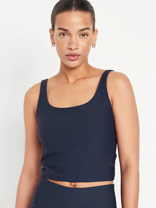 Light Support PowerSoft Longline Sports Bra | Old Navy (CA)