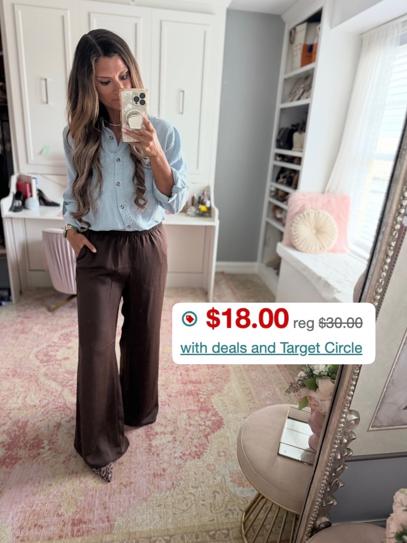 Brown wide leg pants on sale