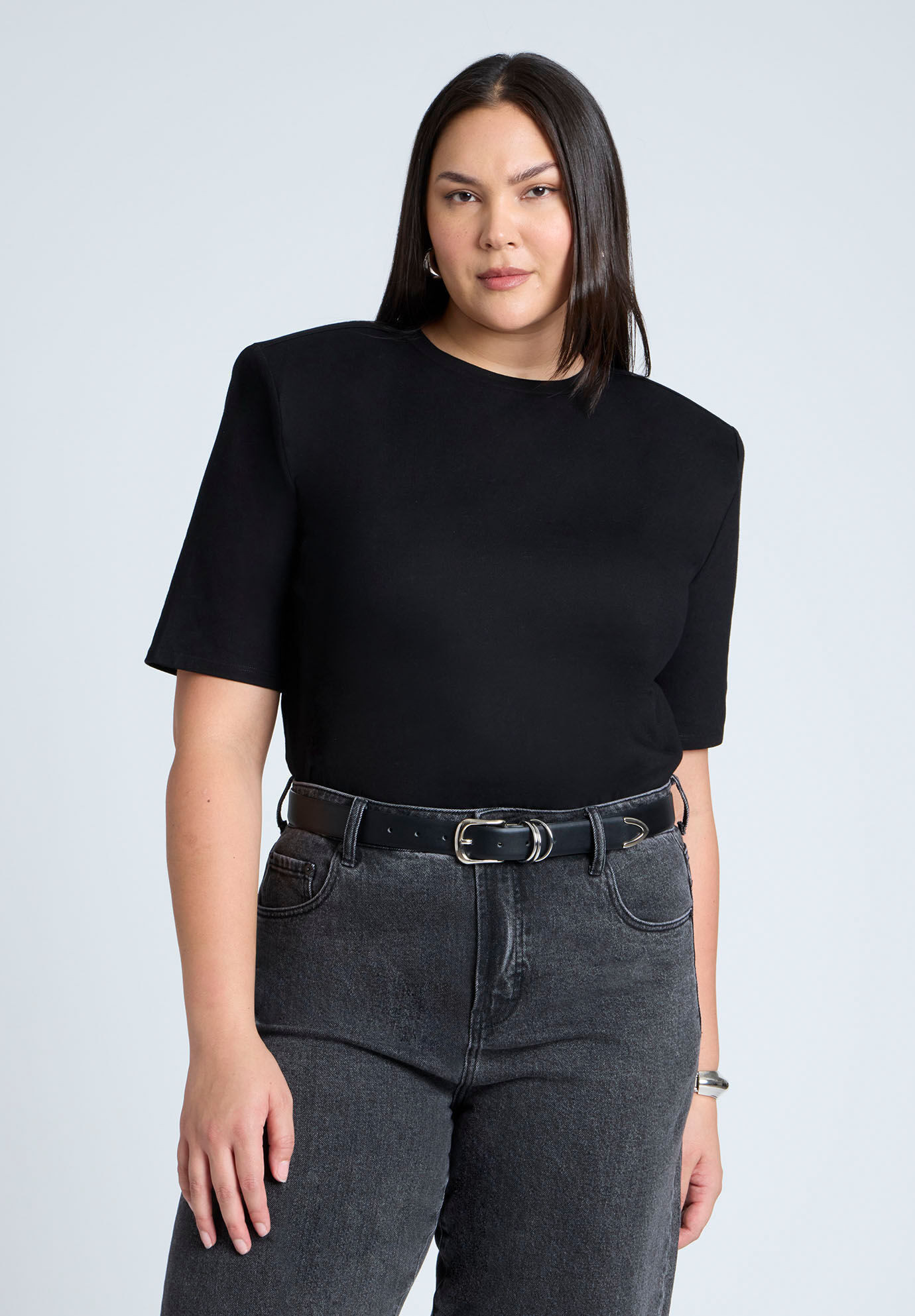Dramatic Shoulder Tee | Eloquii