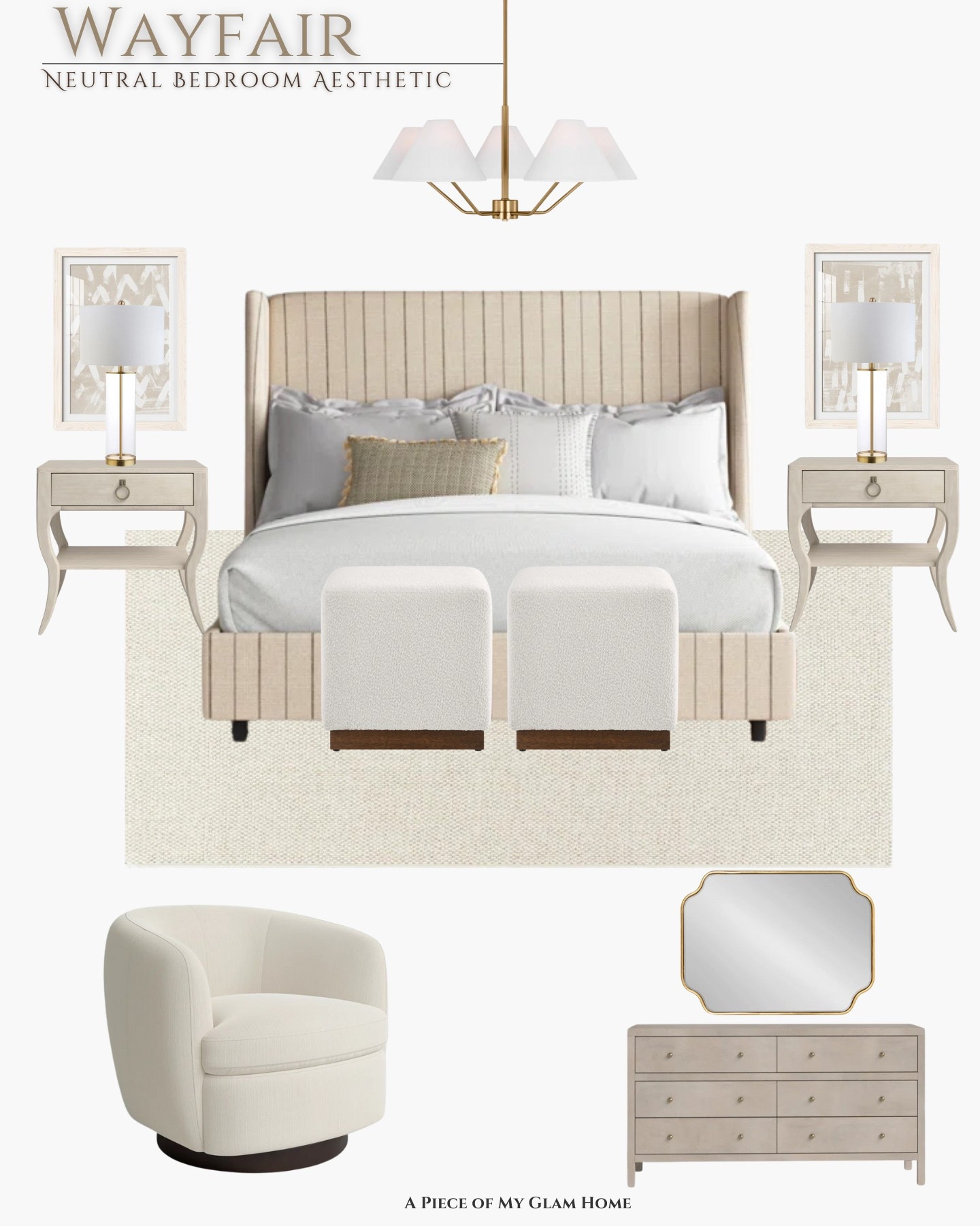 ✨ Neutral Bedroom Aesthetic✨
Soft textures, elegant curves, and serene neutral tones—this cozy Wayfair-styled bedroom is giving all the dreamy vibes. 

#LTKStyleTip #LTKSaleAlert #LTKHome
