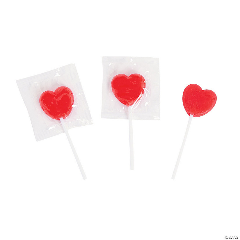 Mini Heart Lollipops - 65 Pc. | Oriental Trading Company
