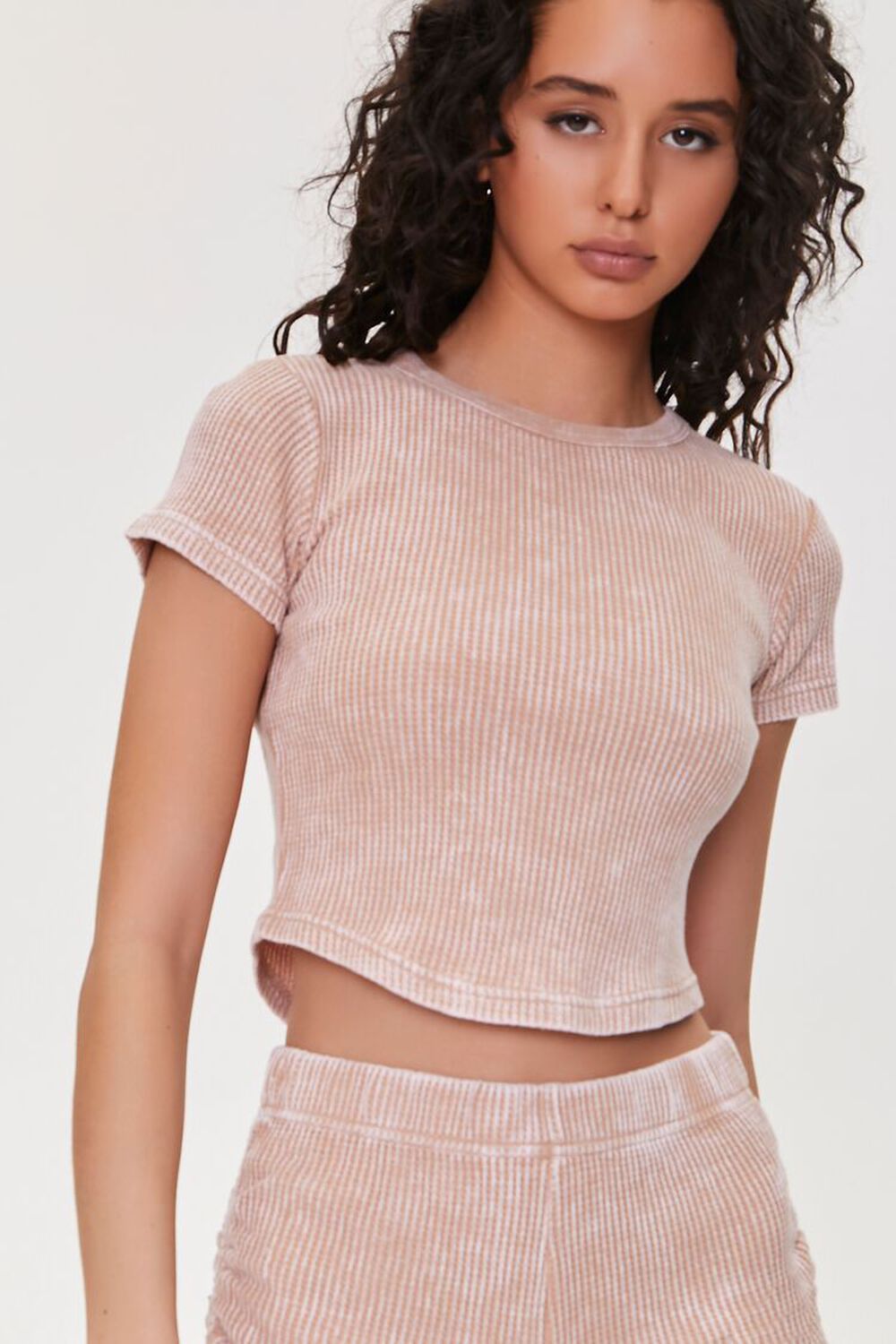 Cropped Waffle Knit Tee | Forever 21 (US)