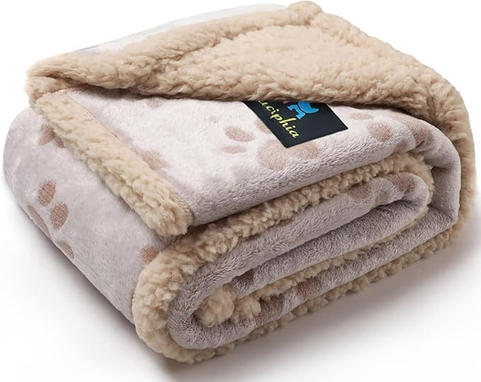 Luciphia Waterproof Pet Blankets Whith Paw Print for Couch Sofa Bed Cover, Liquid Pee Proof Soft ... | Amazon (US)