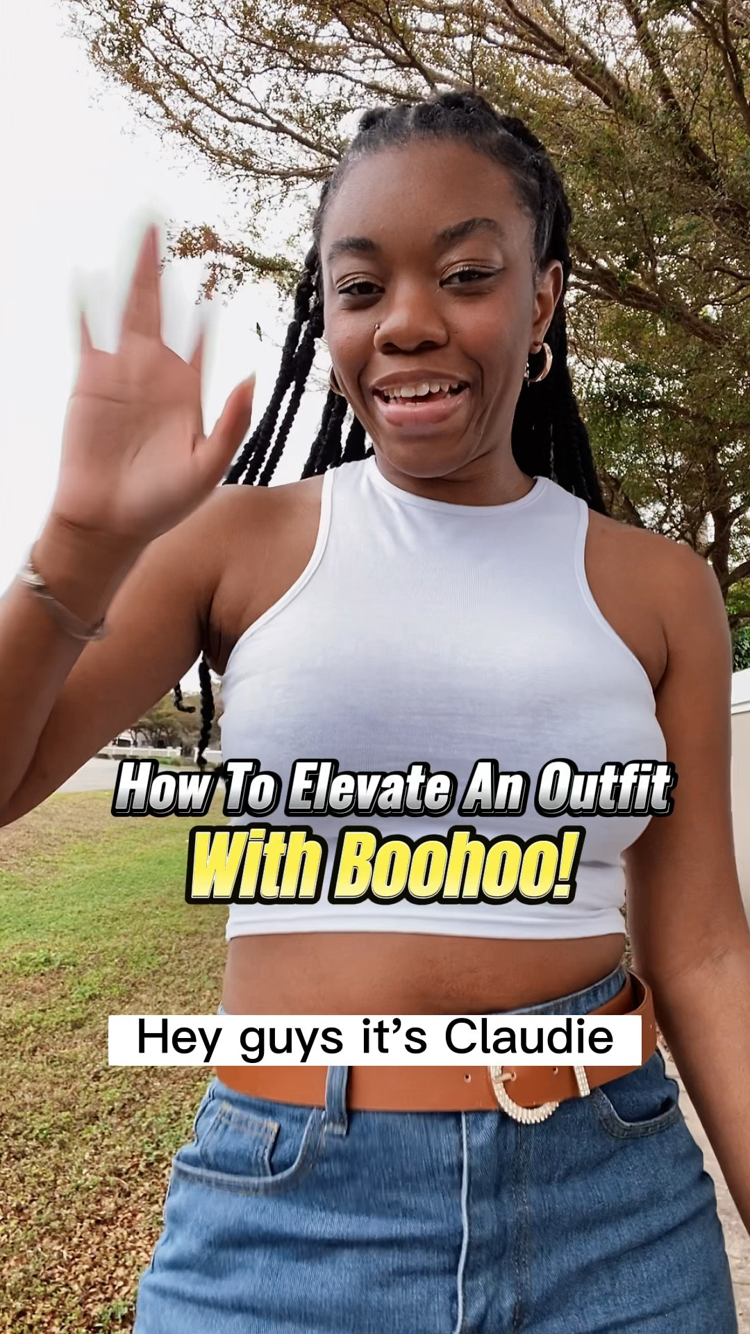 Boohoo outfit on a budget!

Spring look, spring outfit, boohoo, heels, casual outfit, casual style, spring fashion, white top, crop top, high waisted jeans, ripped jeans, purse, statement purse, sunglasses, statement shades, gold earrings 

#gifted #boohootiktokambassador

#LTKstyletip #LTKunder100 #LTKsalealert