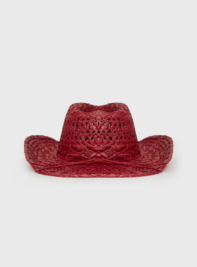 Dominick Cowboy Hat Red | Princess Polly US