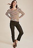 Striped Pleated Puff Long Sleeve Tee | Maurices