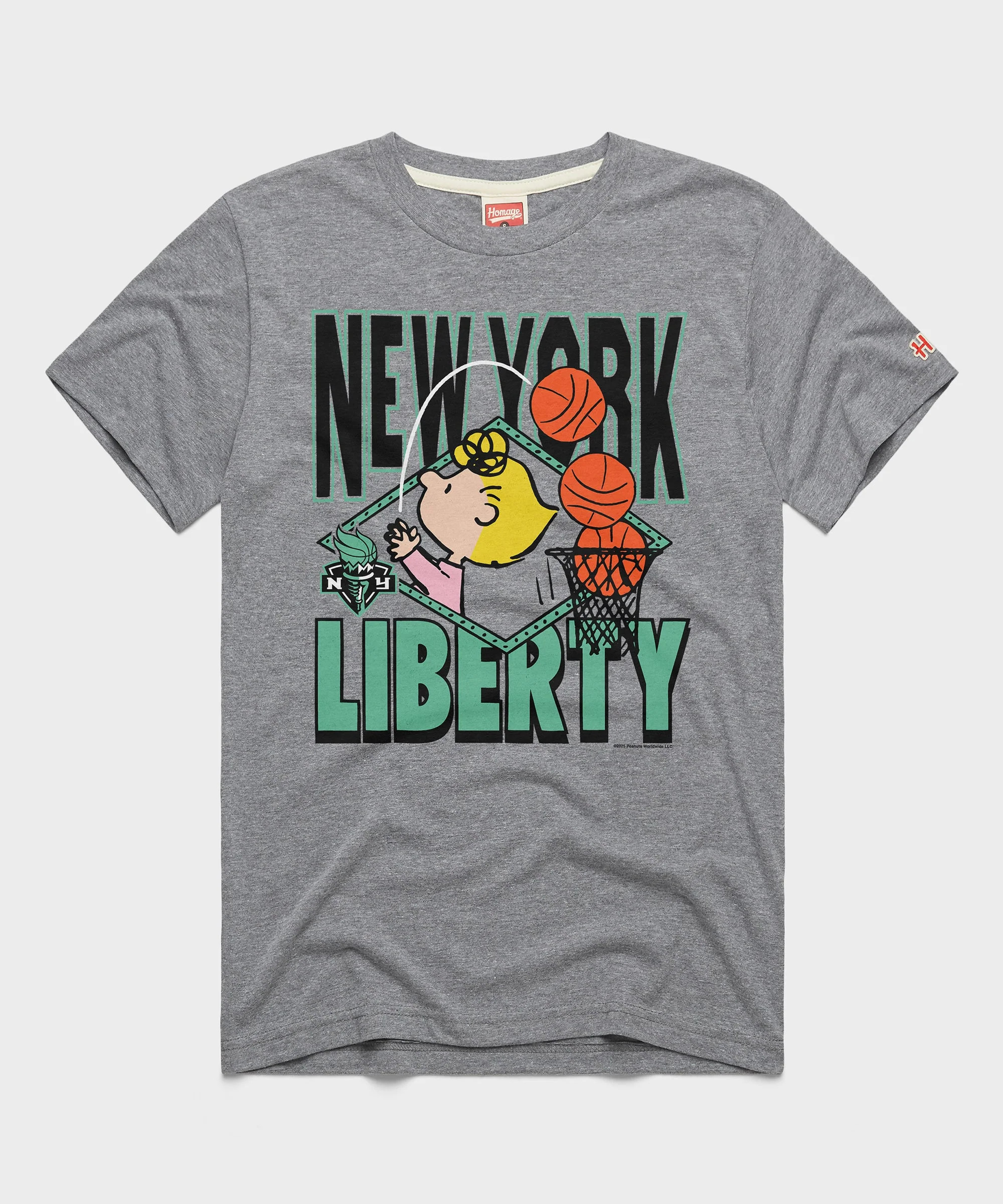 Peanuts Sally x New York Liberty | Retro WNBA T-Shirt | Homage