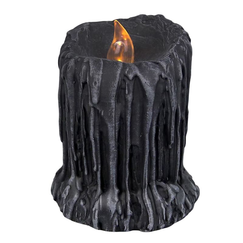 Southern Gothic LED Black Halloween Candle, 3.9" | At Home