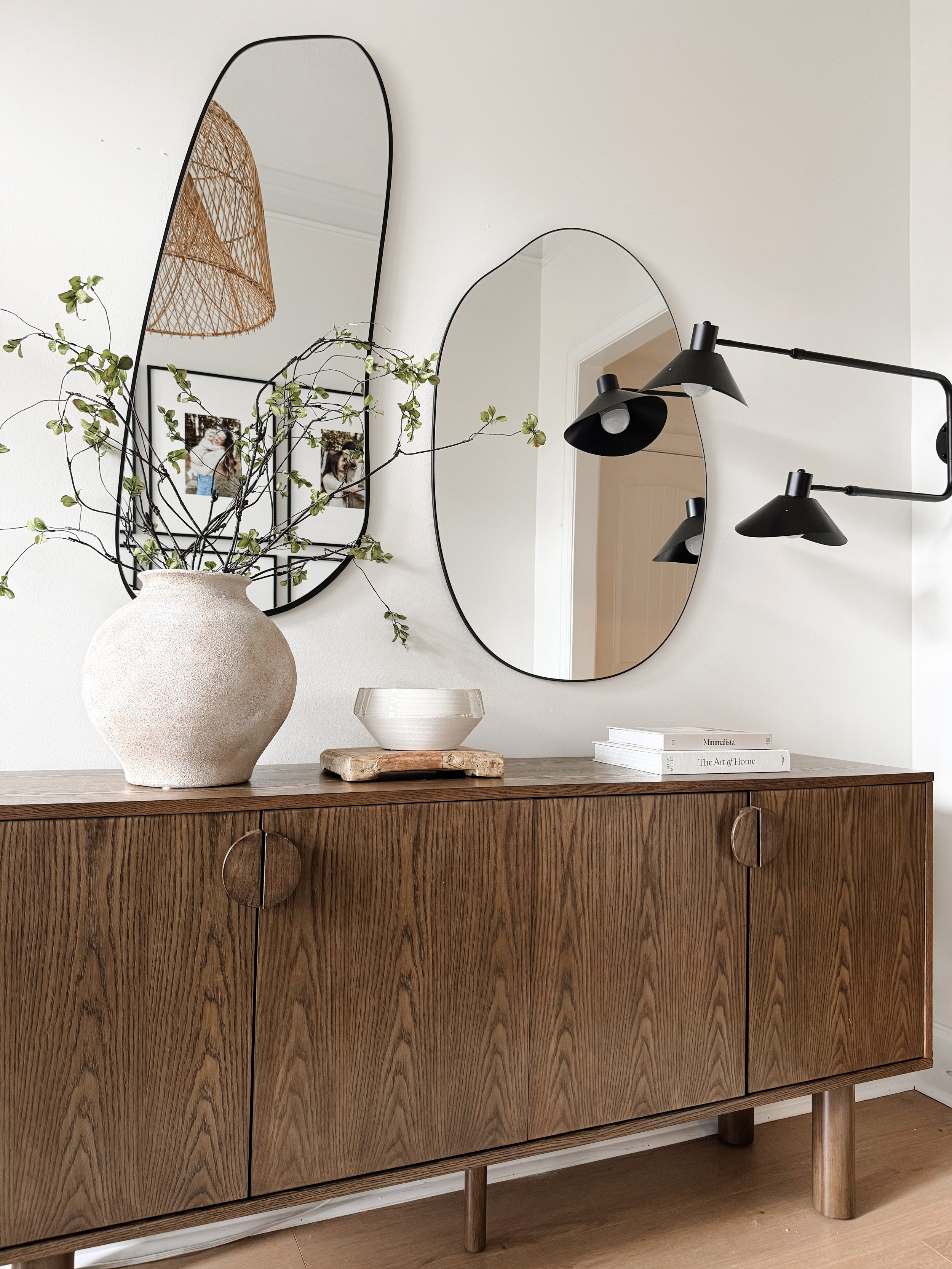 A moment for this lightttt!!

Lighting is everything when it comes to creating a vibe. This dual arm wall sconce added an architectural element to my entryway, making the space feel more dynamic & modern. The matte black finish feels timeless and pairs well with the console table’s clean lines. 


Tip: its plug-in design means no hardwiring required - I just used battery powered lightbulbs & didn’t even plug it in!

Organic modern, organic modern decor, lighting, minimal design, modern entryway, entryway deisgn, designer look. 

 

#LTKHome #LTKSaleAlert #LTKStyleTip