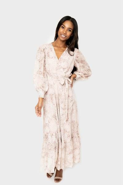 Lindsey Flowy Wrap Maxi Dress | Gibson