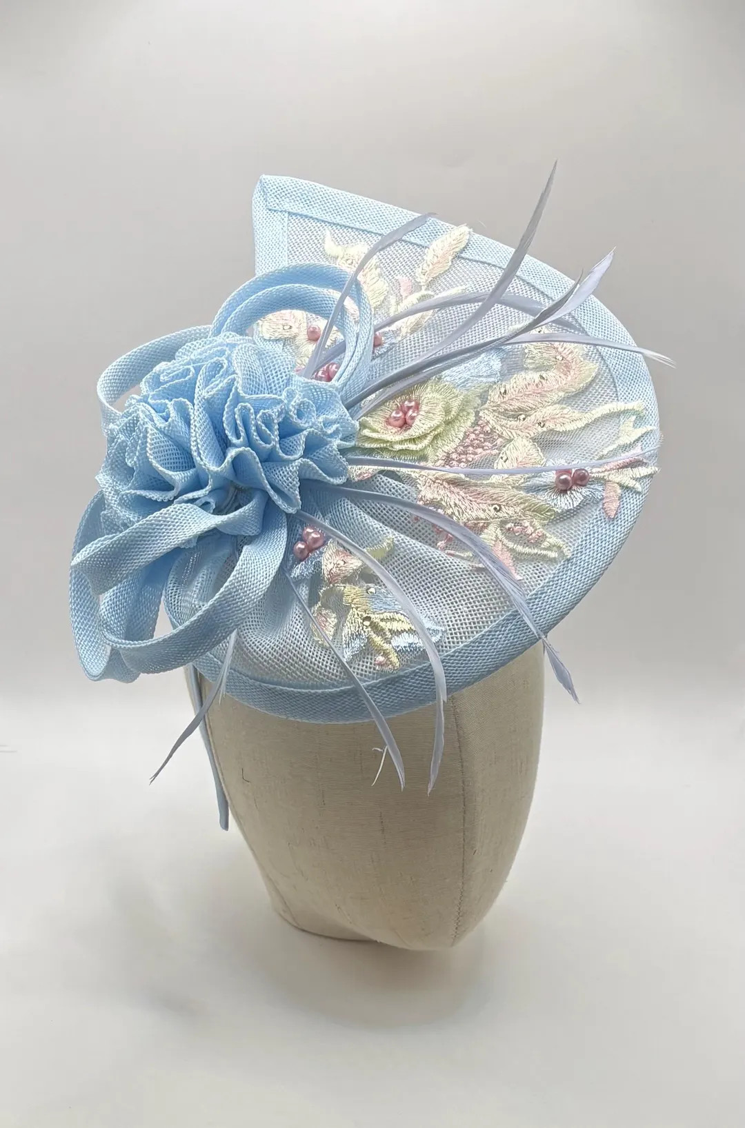 Baby Blue Wedding Fascinator Derby Ascot Race Day Hat: Baby Blue and Pink Mix | Etsy (Global)