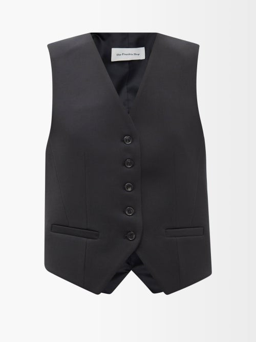 The Frankie Shop - Gelso Tailored Waistcoat - Womens - Black | Matches (US)