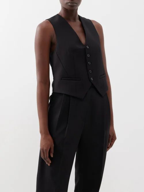 The Frankie Shop - Gelso Tailored Waistcoat - Womens - Black | Matches (US)