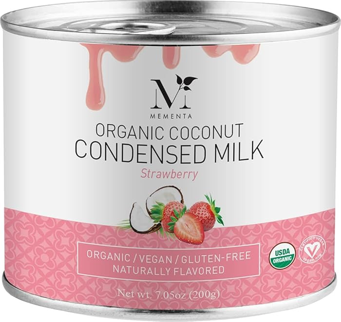 Mementa Organic Coconut Condensed Milk, Strawberry 7.05 Ounce (200 g) | Amazon (US)
