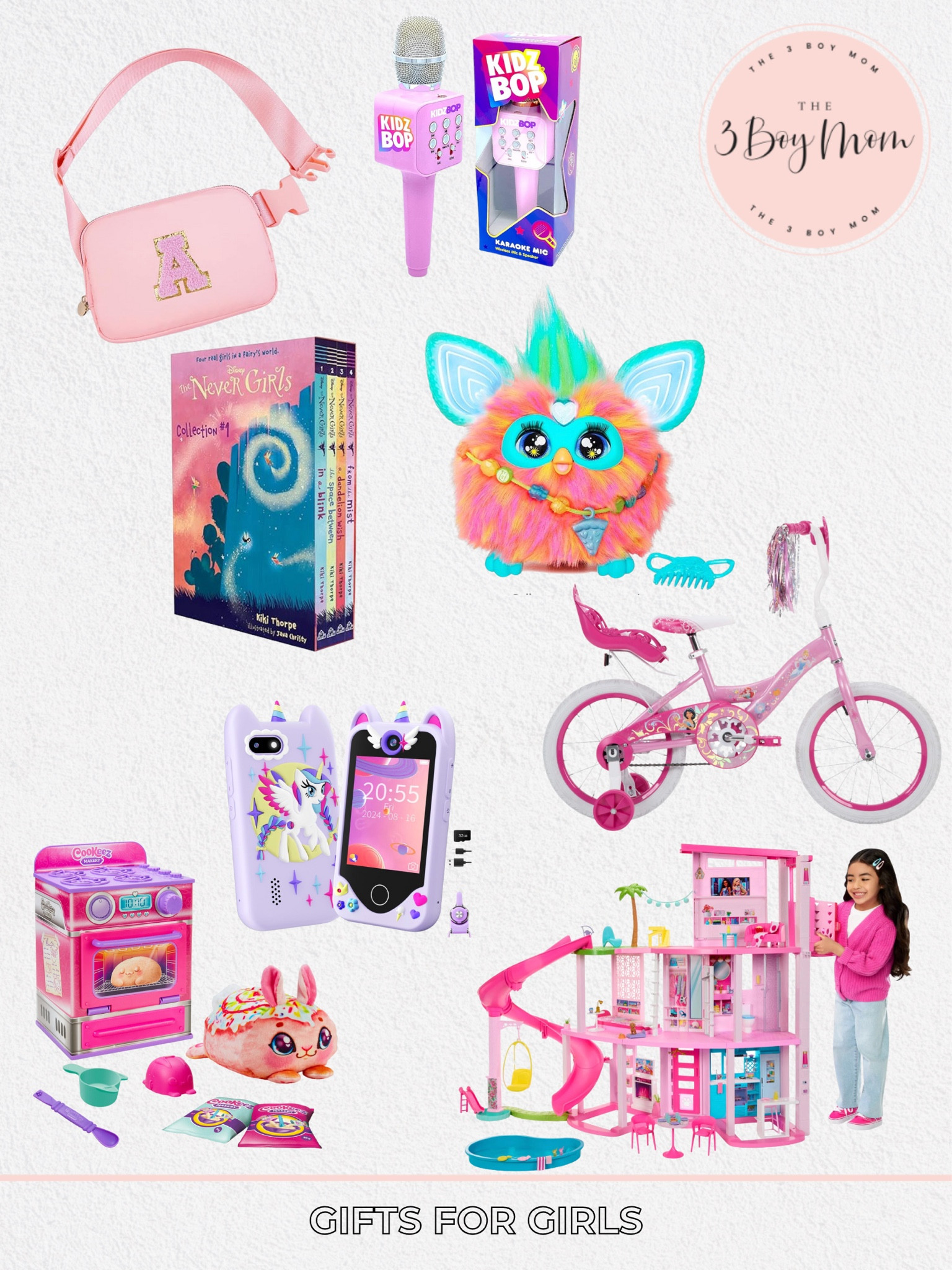 Gifts for Girls

2024 Holiday Gift Guides | Young Girl Gift Ideas with top toys and Christmas gift ideas for age 5-10, Gifts for Girls, gifts for kids, furby, bicycle, kids phone, barbie house, initial bag, books, karaoke microphone

#LTKHoliday #LTKSeasonal #LTKGiftGuide