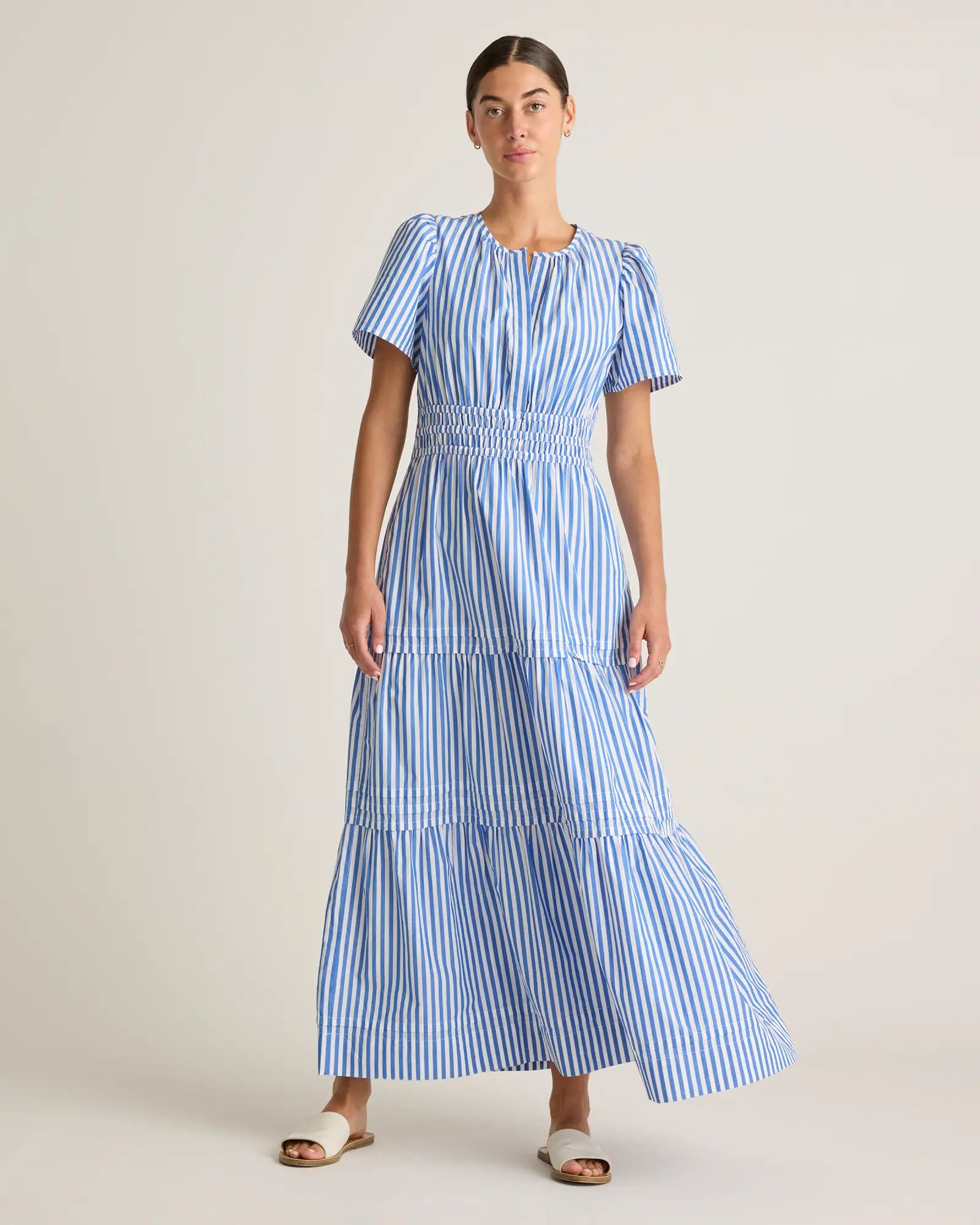 100% Organic Cotton Tiered Maxi Dress | Quince