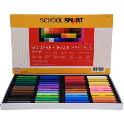 School Smart Chalk Pastels, Assorted Colors, Set of 48 | Target