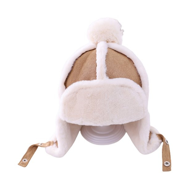 OPOLSKI 1-4 Years Kids Hat Plush Lining Ear Protection Autumn Winter Flat Brim Dome Ear Flap Hat ... | Walmart (US)