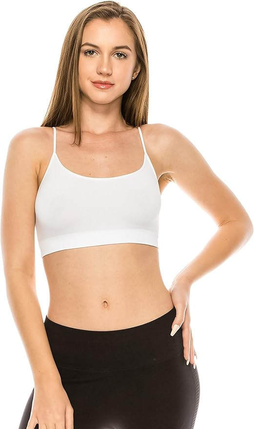 Kurve American Made Basic Crop Tank Top Bra Cami, UV Protective Fabric UPF 50+ (Made with Love in... | Amazon (US)